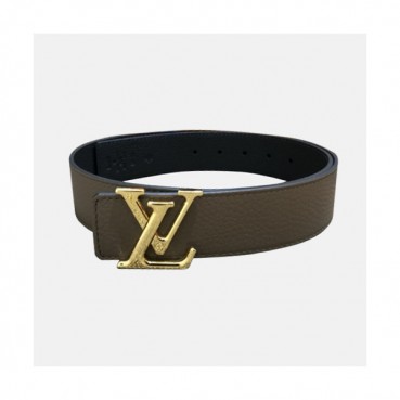 Louis vuitton 2019 Mens Initial Logo Leather Belt - 루이비통 남성 이니셜 로고 버클 레더 벨트 Lou0783x.Size(4.0cm).카키금장