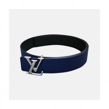Louis vuitton 2019 Mens Initial Logo Leather Belt - 루이비통 남성 이니셜 로고 버클 레더 벨트 Lou0780x.Size(4.0cm).블루은장