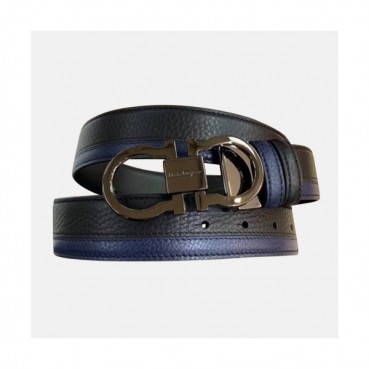 Salvatore Ferragamo 2019 Mens Business Gancini Buckle Leather Belt - 살바토레 페라가모 남성 비지니스 간치니 버클 레더 벨트 Fer0164x.Size(3.5cm).블랙검장