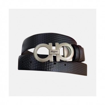 Salvatore Ferragamo 2019 Mens Business Gancini Buckle Leather Belt - 살바토레 페라가모 남성 비지니스 간치니 버클 레더 벨트 Fer0161x.Size(3.5cm).블랙