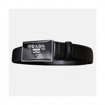 Prada 2019 Mens Box Logo Business Leather Belt - 프라다 남성 신상 박스 로고 비지니스 레더 벨트 Pra0468x.Size(3.5cm).블랙검장
