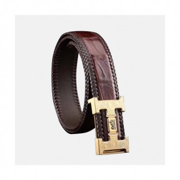Hermes 2019 Mens Initial Logo Leather Belt - 에르메스 남성 이니셜 로고 버클 레더 벨트 Her0116x.Size(3.5cm).2컬러(블랙은장/브라운금장)