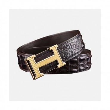 Hermes 2019 Mens Initial Logo Leather Belt - 에르메스 남성 이니셜 로고 버클 레더 벨트 Her0114x.Size(5.0cm).2컬러(블랙은장/브라운금장)