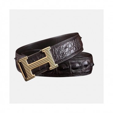 Hermes 2019 Mens Initial Logo Leather Belt - 에르메스 남성 이니셜 로고 버클 레더 벨트 Her0113x.Size(5.0cm).2컬러(블랙은장/브라운금장)