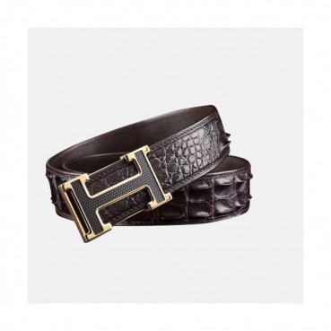 Hermes 2019 Mens Initial Logo Leather Belt - 에르메스 남성 이니셜 로고 버클 레더 벨트 Her0112x.Size(5.0cm).2컬러(블랙은장/브라운금장)