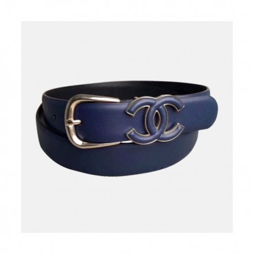 Chanel 2019 Ladies Classic CC Buckle Leather Belt - 샤넬 여성 클랙식 CC 버클 레더 벨트 Cnl0191x.Size(2.5cm).네이비