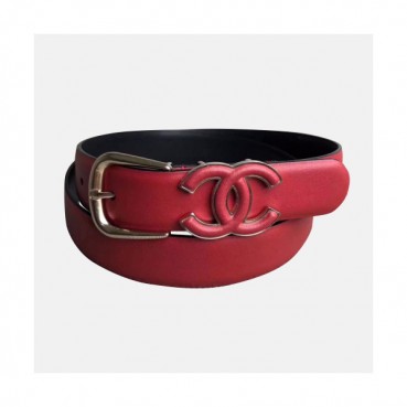 Chanel 2019 Ladies Classic CC Buckle Leather Belt - 샤넬 여성 클랙식 CC 버클 레더 벨트 Cnl0190x.Size(2.5cm).레드