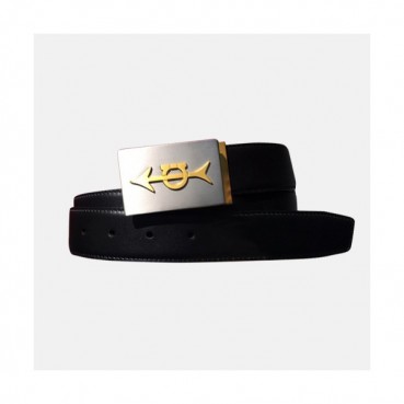 Salvatore Ferragamo 2019 Mens Box Buckle  Leather Belt - 살바토레 페라가모 남성 박스 버클  레더 벨트 Fer0153x.Size(3.4cm).블랙골드버클
