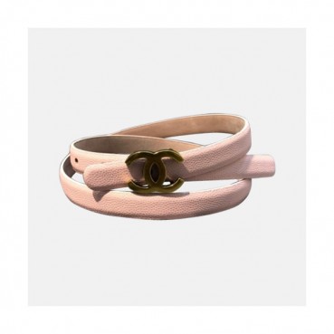 Chanel 2019 Ladies Vintage Classic CC Buckle Leather Belt - 샤넬 여성 빈티지 클랙식 CC 버클 레더 벨트 Cnl0181x.Size(2.5cm).연핑크금장