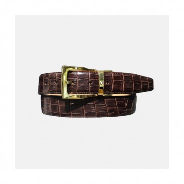 Montblanc 2019 Mens Business Leather Belt - 몽블랑 신상 남성 비지니스 레더 벨트 Mont0033x.Size(3.2cm).브라운금장