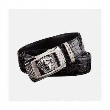 Versace 2019 Mens Palazzo Medusa Steel Buckle Leather Bellt - 베르사체 남성 메두사 스틸 자동 버클 레더 벨트 Ver0131x.Size(3.5cm).2컬러(블랙은장/브라운금장)