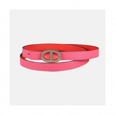 Hermes 2019 Ladies Swarovski Crystal Leather Constance Belt - 에르메스 여성 스와로브스키 크리스탈 가죽 콘스탄스 벨트 Her0110x.Size(2.0cm).핫핑크