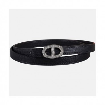 Hermes 2019 Ladies Swarovski Crystal Leather Constance Belt - 에르메스 여성 스와로브스키 크리스탈 가죽 콘스탄스 벨트 Her0105x.Size(2.0cm).블랙