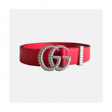 Gucci 2019 Ladies Embellished GG Steel Buckle Leather Belt - 구찌 여성 엠벨리쉬 GG 스틸 버클 레더 벨트 Guc0720x.Size(3.0cm).3컬러(레드금장/레드은장/레드빈티지금장)