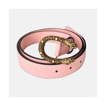 Gucci 2019 Ladies Embellished Vintage Steel Buckle Leather Belt - 구찌 여성 엠벨리쉬 빈티지 스틸 버클 레더 벨트 Guc0715x.Size(3.0cm).2컬러(핑크금장/핑크은장)