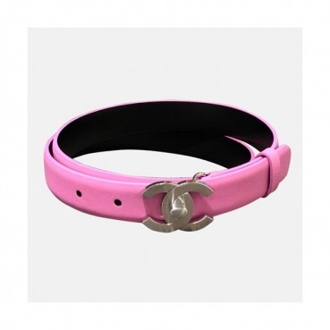 Chanel 2019 Ladies Classic CC Buckle Leather Belt - 샤넬 여성 클랙식 CC 버클 레더 벨트 Cnl0174x.Size(2.5cm).핑크