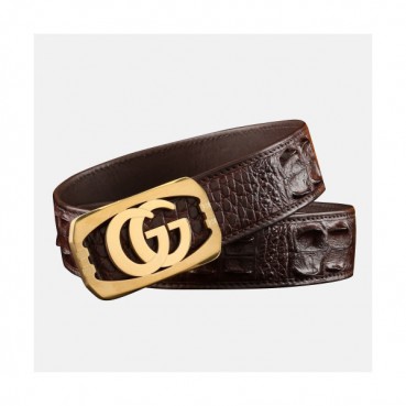 [커스텀급]Gucci 2019 Mens Box Initial Logo Leather Belt - 구찌 남성 박스 이니셜 로고 버클 레더 벨트 Guc0712x.Size(3.8cm).2컬러(블랙은장/브라운금장)