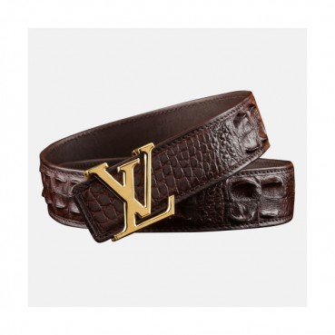 Louis vuitton 2019 Mens Initial Logo Leather Belt - 루이비통 남성 이니셜 로고 버클 레더 벨트 Lou0744x.Size(3.8cm).2컬러(블랙은장/브라운금장)