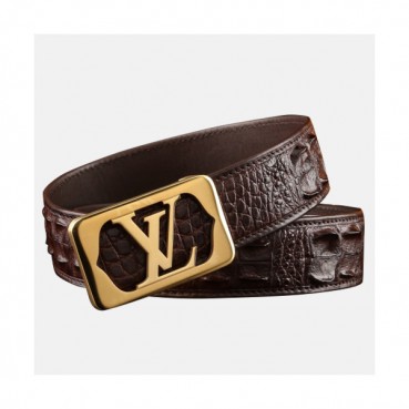Louis vuitton 2019 Mens Box Initial Logo Leather Belt - 루이비통 남성 박스 이니셜 로고 버클 레더 벨트 Lou0743x.Size(3.8cm).2컬러(블랙은장/브라운금장)