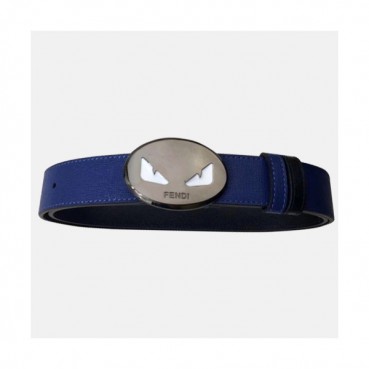 Fendi 2019 Mens Reversible Monster Buckle Leather Bellt - 펜디 남성 리버서블 몬스터 버클 레더 벨트 Fen0122x.Size(3.5cm).블루