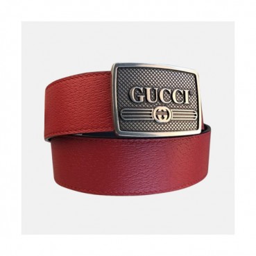 [매장판]Gucci 2019 MM/WM Box Logo Buckle Leather Belt - 구찌 남자 박스 로고 버클 레더 벨트 Guc0704x.Size(4.0cm).레드