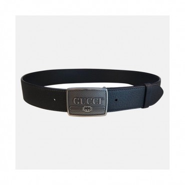 [매장판]Gucci 2019 Mm/Wm Box Logo Buckle Leather Belt - 구찌 남자 박스 로고 버클 레더 벨트 Guc0703x.Size(4.0cm).블랙