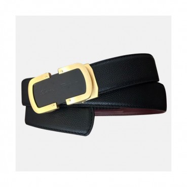 Salvatore Ferragamo 2019 Mens Box Logo Leather Belt - 살바토레 페라가모 남성 박스로고  레더 벨트 Fer0143x.Size(3.5CM).블랙금장