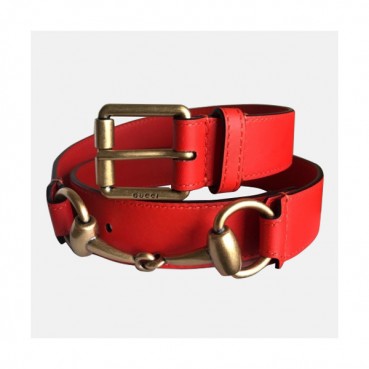 Gucci 2019 Mens Horsbit Buckle Leather Belt - 구찌 남성 신상 홀스빗 버클 레더 벨트 Guc0701x.Size(3.0cm).레드