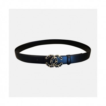 Chanel 2019 Ladies Classic CC Buckle Handicraft Leather Belt - 샤넬 여성 클랙식 CC 버클 핸디크래프트 레더 벨트 Cnl0172x.Size(3.0CM).블랙