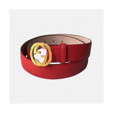 Gucci 2019 Ladies GG Buckle Business Leather Belt - 구찌 신상 여성 GG 버클 비지니스 레더 벨트 Guc0695x.Size(3.7cm).레드금장
