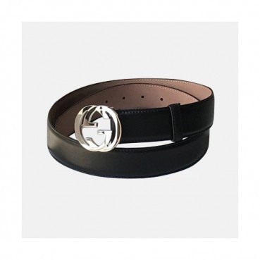Gucci 2019 Mens GG Buckle Business Leather Belt - 구찌 신상 남성 GG 버클 비지니스 레더 벨트 Guc0691x.Size(3.7cm).블랙은장