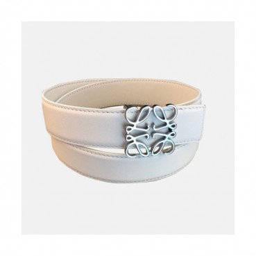 [매장판]Loewe 2019 Reversible Leather Bellt - 로에베 여성 양면 레더 벨트 Loe0019x.Size(3.0cm).화이트