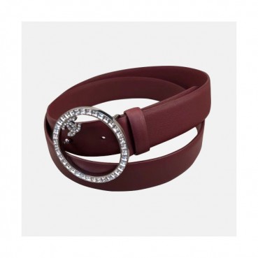 Chanel 2019 Ladies Satin CC Buckle Leather Belt - 샤넬 여성 새틴 CC 버클 레더 벨트 Cnl0166x.Size(3.0CM).버건디