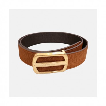 Salvatore Ferragamo 2019 Mens Box Logo  Leather Belt - 살바토레 페라가모 남성 박스로고  레더 벨트 Fer0138x.Size(3.5CM).오렌지금장