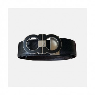 Salvatore Ferragamo 2019 MM/WM Gancio Leather Belt - 살바토레 페라가모 남자 간치오 레더 벨트 Fer0136x.Size(3.5CM).블랙검장