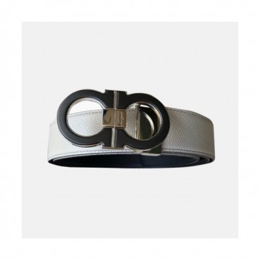 Salvatore Ferragamo 2019 MM/WM Gancio Leather Belt - 살바토레 페라가모 남자 간치오 레더 벨트 Fer0135x.Size(3.5CM).화이트검장