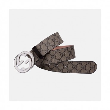 Gucci 2019 Mens GG Buckle Leather Belt - 구찌 신상 남성 GG 버클 레더 벨트 Guc0681x.Size(4.0cm).브라운은장