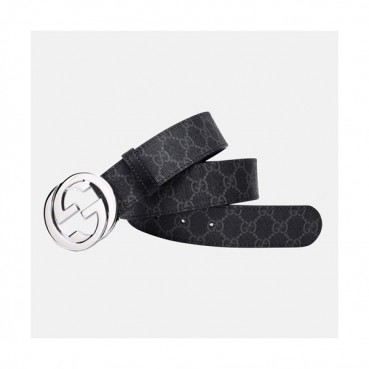 Gucci 2019 Mens GG Buckle Leather Belt - 구찌 신상 남성 GG 버클 레더 벨트 Guc0679x.Size(4.0cm).블랙은장