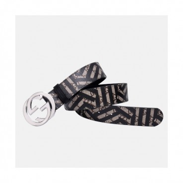 Gucci 2019 Mens GG Buckle Leather Belt - 구찌 신상 남성 GG 버클 레더 벨트 Guc0678x.Size(4.0cm).블랙은장