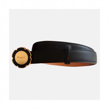Salvatore Ferragamo 2019 Ladies Flower Leather Belt - 살바토레 페라가모 여성 플라워 레더 벨트 Fer0123x.Size(2.5CM).블랙