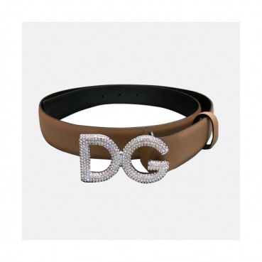 Dolce&Gabbana 2019 Ladies Santi Logo Buckle Leather Belt - 돌체앤가바나 여성 샌티 로고 버클 레더 벨트 Dol0147x.Size(3.0cm).카키