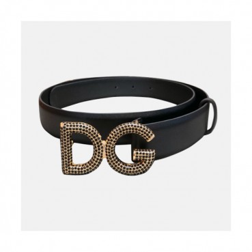 Dolce&Gabbana 2019 Ladies Santi Logo Buckle Leather Belt - 돌체앤가바나 여성 샌티 로고 버클 레더 벨트 Dol0145x.Size(3.0cm).블랙