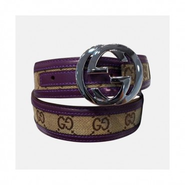 Gucci 2019 Ladies Classic GG Buckle Leather Belt - 구찌 신상 여성 클랙식 GG 버클 레더 벨트 Guc0675x.Size(3.5cm).퍼플