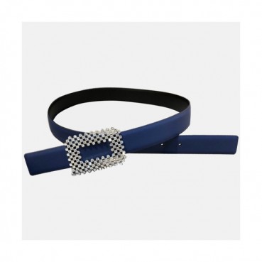 Roger Vivier 2019 Ladies Leather Satin Belt - 로저비비에 여성 새틴 레더 벨트 Rog0023x.Size(3.0cm).네이비