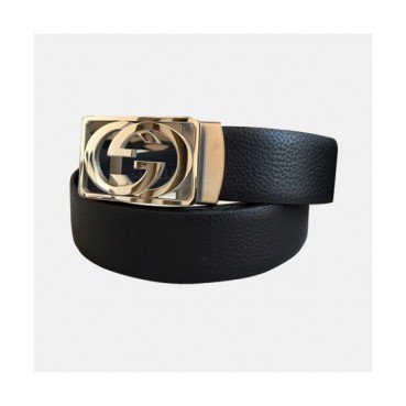 Gucci 2019 Mens GG Buckle Leather Belt - 구찌 신상 남성 GG 버클 레더 벨트 Guc0616x.Size(3.8cm).블랙은장