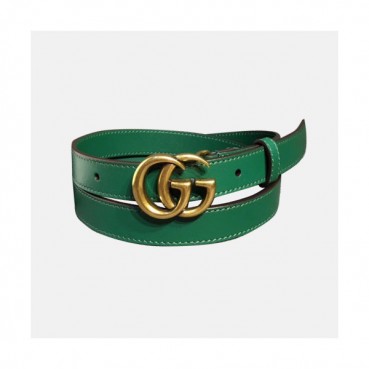 [매장판]Gucci 2019 Ladies GG Buckle Leather Belt - 구찌 신상 여성 GG 버클 레더 벨트 Guc0664x.Size(2.0cm).그린