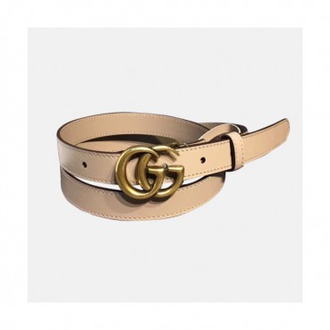 [매장판]Gucci 2019 Ladies GG Buckle Leather Belt - 구찌 신상 여성 GG 버클 레더 벨트 Guc0656x.Size(2.0cm).베이지