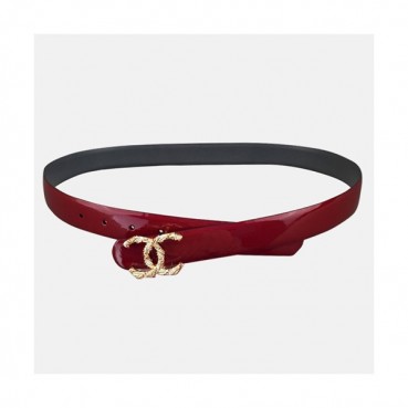 Chanel 2019 Ladies Classic CC Buckle Leather Belt - 샤넬 여성 클랙식 CC 버클 레더 벨트 Cnl0156x.Size(3.0CM).레드