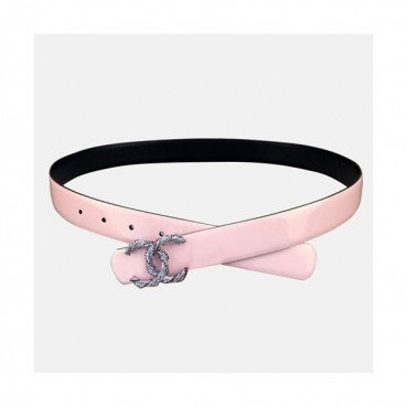 Chanel 2019 Ladies Classic CC Buckle Leather Belt - 샤넬 여성 클랙식 CC 버클 레더 벨트 Cnl0154x.Size(3.0CM).연핑크