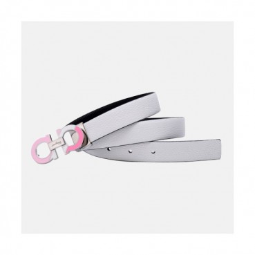 Salvatore Ferragamo 2019 Ladies Gancini Leather Belt - 살바토레 페라가모 여성 간치니 레더 벨트 Fer0122x.Size(2.5CM).화이트